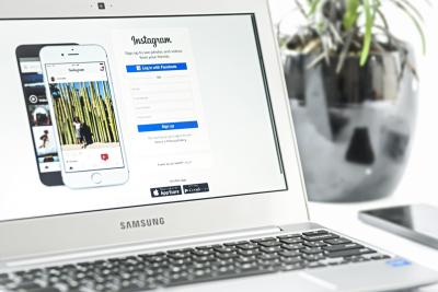 Foto: Laptop med instagram